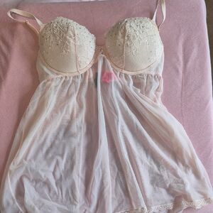La SENZA Cream Lace Chemise